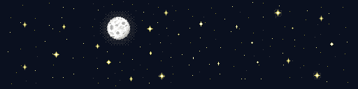 A 100% hand animated pixel art moon animation